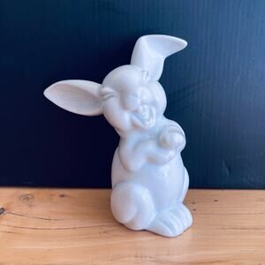 Figurine Vtg Rabbit Rosenthal Laughing Hare Germany 5.25" Bunny White Porcelain
